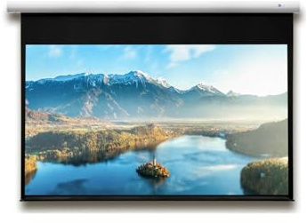 DELUXX Advanced Elegance elektrische Heimkino- und Business-Motor-Leinwand mit internem IR-Empfänger Mattweiß Polaro - 4:3-240x180 cm - 118 Zoll