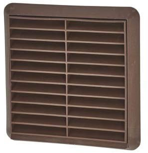 Brown - Extractor Fan Wall Fixed Louvre Grill Grille Ventilation 4, 5, 6 (4 100mm)