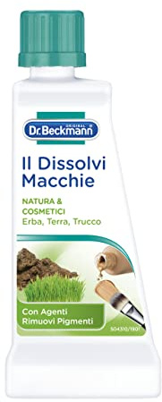 Dr. Beckmann | Il Dissolvi Macchie Natura e Cosmetici | 50 ml | Per erba, terra e make-up | Applicazione mirata | Per tessuti lavabili | Flacone da 50 ml