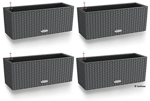 Lechuza Balconera Cottage 50, All-in-One Set, Granit, 4er-Set