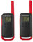 Motorola Talkabout T62 PMR-Funkgeräte (2er Set, PMR446, 16 Kanäle und 121 Codes, Reichweite 8 km) rot