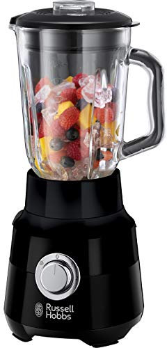 Russell Hobbs Desire Jug Blender, 1.5L Glass Jug, Make healthy soup/ smoothie/milkshake, 2 Speed Settings & Pulse, Removable Stainless Steel blades for easy cleaning, Removable Filler Cap, 650W, 24722