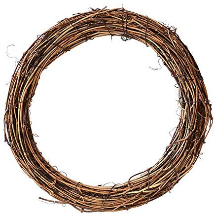 10/15/20/25/30/40cm DIY Crafts Natural Grapevine Wreath Christmas Dried Rattan Wreath Ring Christmas Wreath Door Garland (30cm/11.81)
