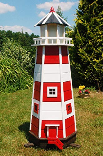 Deko-Shop-Hannusch XXL Leuchtturm mit 230V Netzanschluss, Bunte LED Beleuchtung