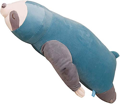 Kuscheltier Faultier, Seitenschläferkissen Stillkissen Lagerungskissen Plüsch Faultier Kissen für Kinder Freundin Geschenke Kinderzimmer Dekoration Extrem Weich Plüschtier Spielzeug 80 cm Türkis