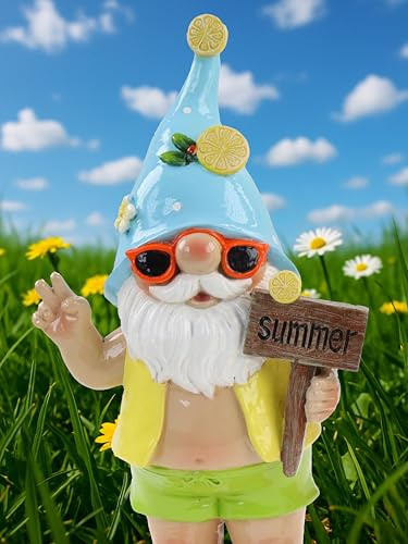 Pommerntraum ®| Gartenzwerg Zwerg Design-Zwerg Zwergenfigur Wohndeko Troll | Dekorationsfigur Pop-Art Sammlerfigur Zwergenskulptur Badezimmerdekoration Peace-Zeichen Wichtel Geschenkidee Skulptur FRITZE