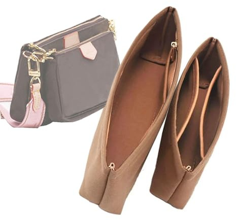 Lckaey 3039-coffee2P Geldbörsen-Organizer für große Auskleidung, kompatibel mit Pochette-Zubehör, Inneneinsatz