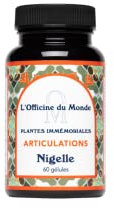 Articulations - Renforce la mobilité articulaire - Formulé par un Pharmacien - Gélules de Nigelle titrée à 20% de Thymoquinone, Harpagophytum, Manganèse et Cuivre - Cure de 2 mois - Vegan