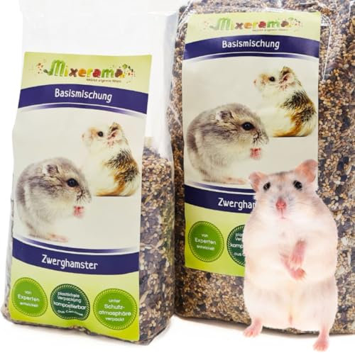 Mixerama Zwerghamster Basismischung - artgerechtes Zwerghamsterfutter Campbell Dsungaren & Hybriden