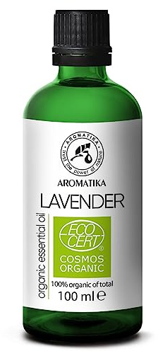 Lavendelöl BIO 100ml - Lavandula Angustifolia Organic - Ätherisches BIO-Öl 100% Naturrein - Lavendel Öl zur Aromatherapie und Entspannung - Lavendel für Duftlampen und Diffusers - Beruhigendes Öl