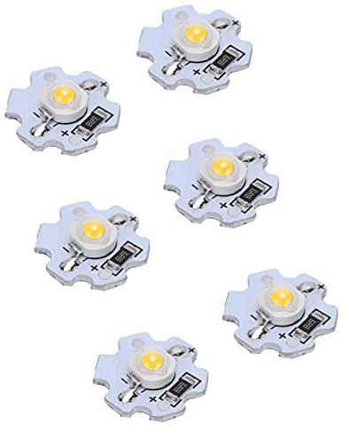 KIMISSChip 25Pz 5V 200Lm 1W Perline Led Lampada Ad Alta Potenza Per Apparecchi Di Illuminazione Fai Da Te (Luce Naturale)