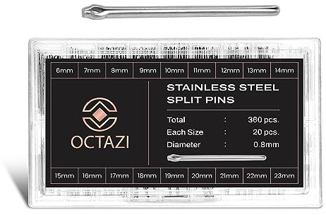 OCTAZI 360pcs Watch Strap Pins Link Removal Tool Kit Watch Band Spring Bars Pin Remover Repair Tool Kit 8-25mm Stainless Steel