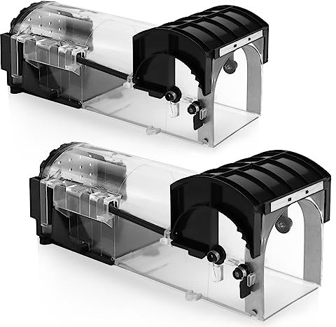 Rapizz Lebendfalle Maus 2 Stück - Inkl. Hygienehandschuh & Biss- und Wetterfest I Mäuse Lebendfalle Lebendmausefallen Mäusefalle lebend I Mäusefallen Wiederverwendbare tierfreundliche nagerfalle