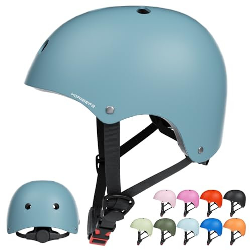 KORIMEFA Kinder Fahrradhelm, Kinderhelm, Skaterhelm mit Knie-, Handgelenk- und Ellbogenpolster-Set für 3-13 Jahre Junge Mädche, Verstellbar Helm für Fahrrad Roller Skateboard Laufrad Klettern