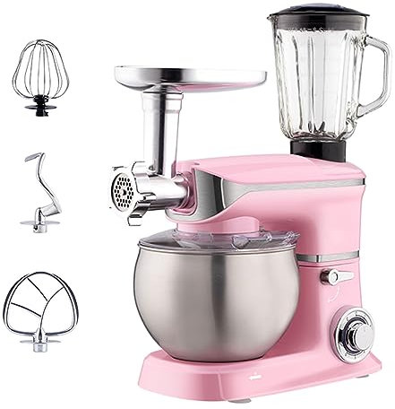 Sbattitore Elettrico Impastatrice Planetaria Con La Ciotola 6,5L 6 Velocità Con Impulso Include Gancio Per Pasta, Frusta, Frullino Accessori Opzionali Macinacarne, Estrattore Di Succo 1000W ( Size : M