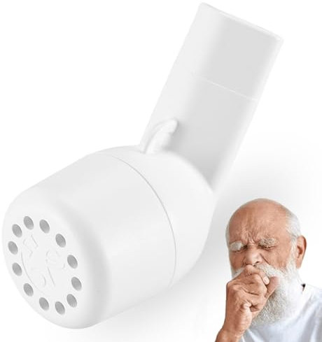 Lungentrainer Atemtrainer, Schleimentfernungsgerät, Schleimfreiheit Atemtrainer, Mucus Clearance Device für Patienten mit Schleimproduzierenden Atemwegserkrankungen, Weiß