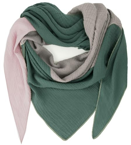 Glamexx24 Damenschal Damenhalstuch viele Farben Unisex Dreiecksform Herbstschal Sommerschal dünner Schal Weich viele Farbkombinationen Leichter Schal