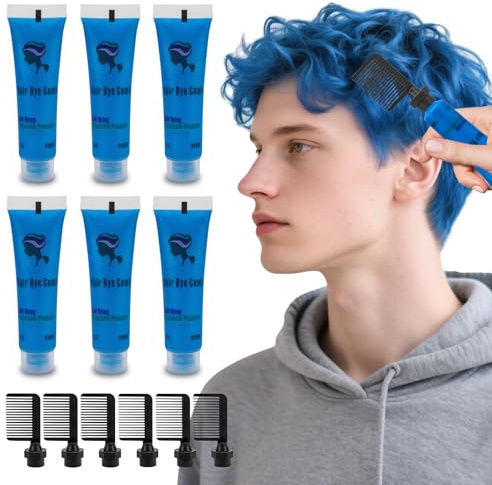 Coloration temporaire pour cheveux bleue