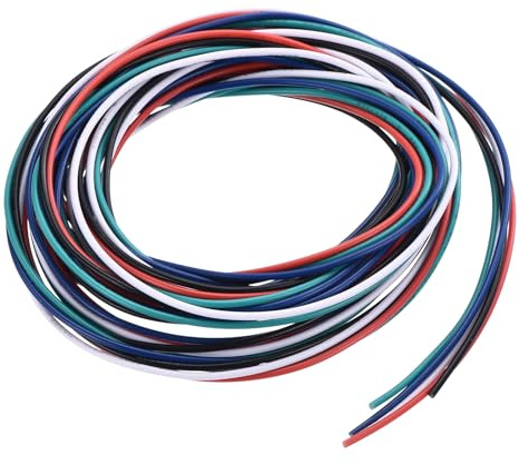 QUARKZMAN Calibro 30 Cavo Collegamento PVC 1,5m/5 Piedi UL1007 5 Colori | 30AWG Filo Elettrico Flessibile, Trefoli Rame Stagnato, 1mm Dia, per Collegamenti Interni, Aeromodelli