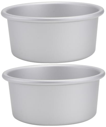 MOLUCKFU 2 Pezzi 5 Tortiere Tortiera Per Cupcake Teglia Antiaderente Teglia In Alluminio Anodizzato Per Torta Piccola Tortiera Con Fondo Rimovibile Rotonda Per Muffin