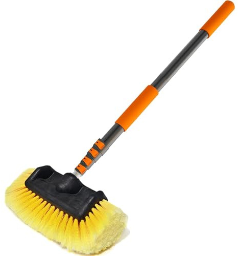 LAANPOLE 3.6m Car Wash Brush Long Handle, Telescopic Car Cleaning Brush with 30cm Soft Bristle, Car Washing Brush with Telescoping Pole for Caravan, Solar Panel, Conservatory, Boat