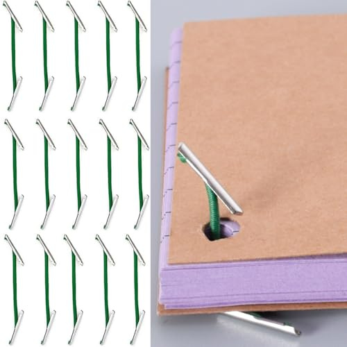 100 Pcs Metal Treasury Tags, 4.5cm Cord Paper Tie Tags Portable String Binders, Office Fasteners Hole Punch Ties for Organising Paper Documents