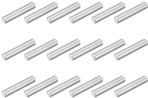 QUARKZMAN 18Pcs M6 x 30mm 304 Acier Inoxydable Goujon, Cylindrique Support d'Étagère Goujon Pin Goujon Parallèle Fixation Pour Fabrication Mécanique, Industrie, Argent