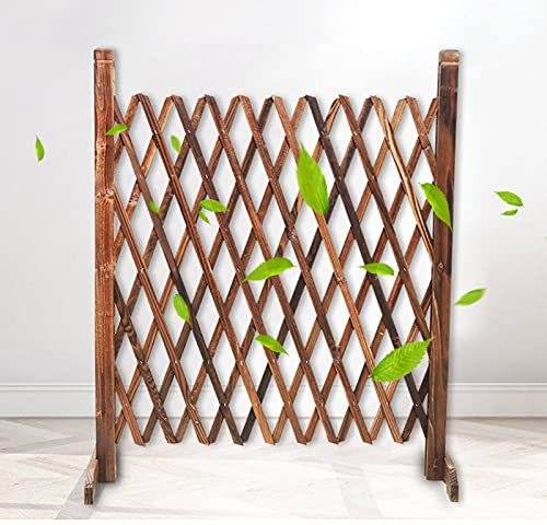 Valla de madera para mascotas con marco retráctil para trepar plantas, valla de celosía de jardín para protección de privacidad y valla de árbol de Navidad
