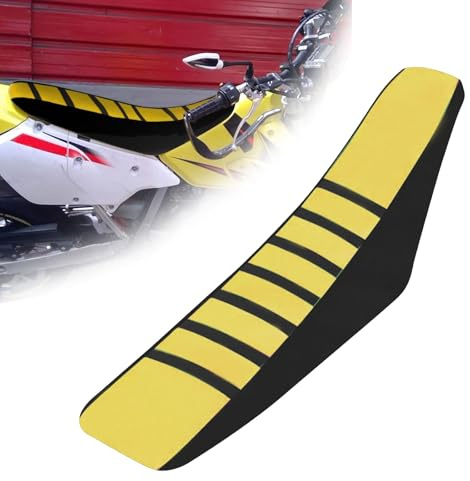 Fundas de Asiento Moto universales Antideslizantes para EXC XC SX Amarillo | cobertura para asiento, superficie antideslizante, acolchado para el asiento, ajuste universal, compatible con EXC XC SX