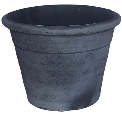 Pots en Terre Cuite Pot de fleurs en céramique rouge fait à la main, grand diamètre, style ancien, Osmanthus, pot spécial en argile poreuse de très grande taille(Black pottery caliber 40cm height 28cm