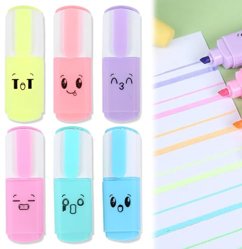 KEWUF 18 Pcs Mini resaltadores para niños, bolsa regalo cumpleaños, resaltadores de caramelos, resaltadores para fiesta de dulces, bolígrafos lindos marcadores resaltadores, mini delineadores de texto
