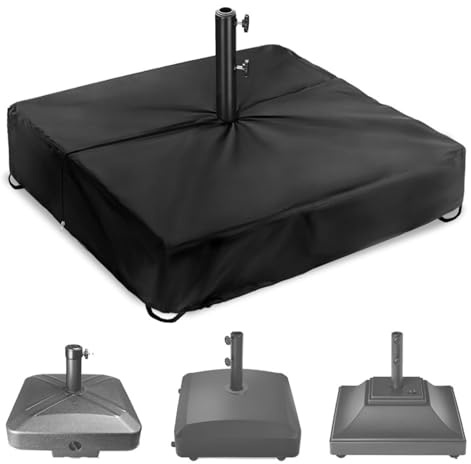 Umbrella Stand Base Cover Square, Parasol Base Protector, Heavy Duty 600D Oxford Patio Dustproof Cloth for Backyard Pool Deck