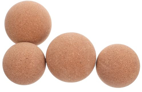 MILISTEN 4 Stück Kork Massagebälle Nachhaltige Tiefe Gewebemassage für Yoga Triggerpunkt therapie und Fußsohlen muskelentspannung Tragbare Selbstmassage tools aus Robustem Kork