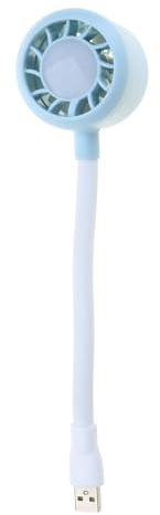 TENYELE Petit ventilateur USB avec lumière LED 5 V 1,2 A pour alimentation mobile ordinateur de voyage silencieux pour tout port ventilateur