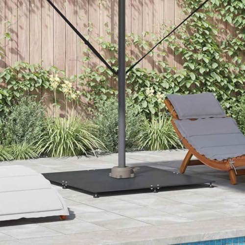 Générique Pied de parasol Gris foncé 100 x 100 x 4 cm Acier,Maison & jardin,Pelouses & jardins,Vie en extérieur,Accessoires pour parasols & voiles d'ombrage,Supports pour parasols,Gris,51.5 KG,3407831