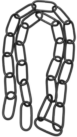 NAMOARLY Cadena de Hierro Negra de 4 MM de Grosor y 1 Metro Cadena de Eslabones Resistente para Lámparas de Techo y Accesorios de Iluminación Soporte hasta 20 Kg Uso Comercial y