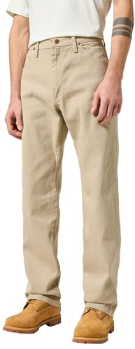 Wrangler Herren Jeans 13MWZ, Original Regular Bootcut Fit, Straight Leg, PREWASHED TAN, 38W / 32L