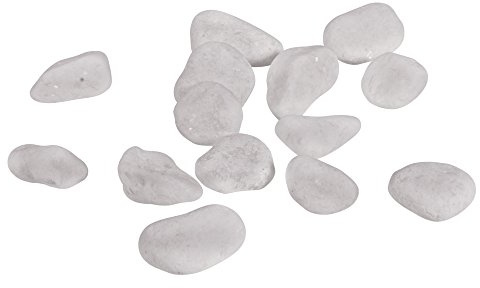 Rayher 8808102 Fluss-Kiesel, weiß, Beutel 1 kg, natürliche Steine für schöne Dekorationen