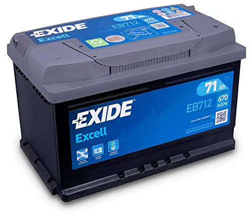 EXIDE Excell EB712 Batterie de Voiture 71Ah 670A