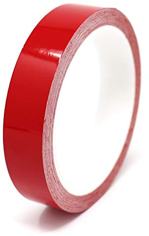 Finest Folia 10 Meter (0,79€/Meter) Zierstreifen Auto Motorrad Boot Modellbau Farbauswahl Dekorstreifen Seitenstreifen Klebestreifen (Rot Glanz, 12mm Breite)