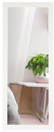 CHELY INTERMARKET Espejo Pared Cuerpo Entero 35x100cm-Marco Exterior 43x108cm MOD-146 Blanco