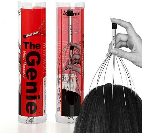 The Genie Kopfmassage Spinne mit Fingern Kopfhaut-Massagegerät, Metall, Kratzer für Kopf, Stressabbau, Entlastung des Kopfes, Kopfmassagegerät Nachhaltige Entspannungsgefühle aus Edelstahl