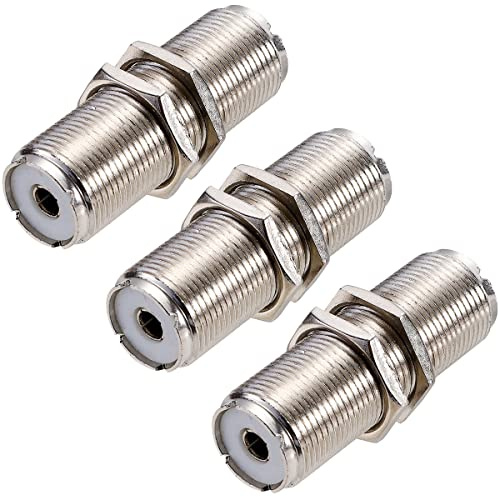 Greluma 3 Stück SO239 PL259 Adapter UHF-Buchse auf Buchse Bulkhead RF-Anschluss