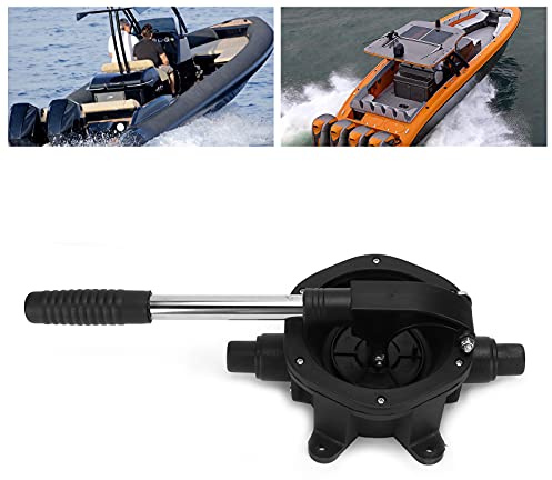 Fyearfly Bilge Pump, 45Lpm/720GPH Hand Bilge Pump, Self Priming Diaphragm, Marine, Waste Water Transfer, Stainless Steel Handle, ABS Material
