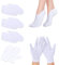 Lot de 3 paires de chaussettes hydratantes, 1 paire de gants hydratants, chaussettes hydratantes en coton, chaussettes confortables et respirantes, chaussettes cosmétiques, unisexe (blanc)