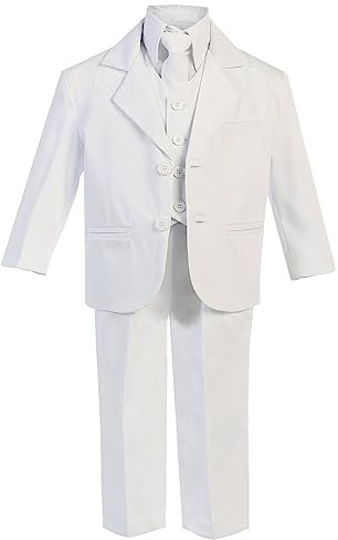 1st Communion Suits for Boys Suit White Boys Suits boy Outfit Jacket Kids Piece Husky trajes de Vestir para niños Size 8