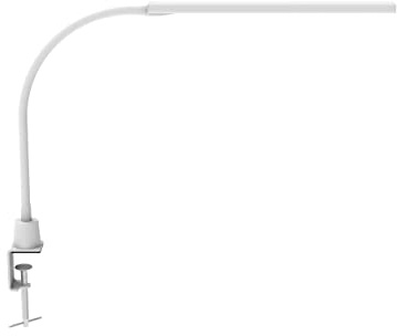 MAUL LED Schreibtischlampe MAULpirro weiß dimmbar mit Tischklemme | sicherer Halt an der Kante, 4 Helligkeitsstufen per Touch, flexibel ausrichtbar, warmweißes Licht, Lichtquelle austauschbar
