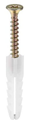 XYWHPGV 8mm x 40mm Plastic Anchor Bolts Expansion Tube Column Concrete Wall Socket Frame Fixings White Tube 20pcs (623b5 4876d f4159 e9904 2876d 84499