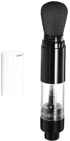 Eoixuqba Brocha de base para colorete bronceador, brocha para polvo recargable, pincel aplicador retráctil reutilizable - Herramienta aplicadora portátil con cerdas suaves para mujeres, novia,
