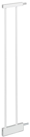Relaxdays Barrera Seguridad Mascotas, Valla Extensible, Sin taladrar Escalera Niños y Perros, 14 cm, Acero, Blanco